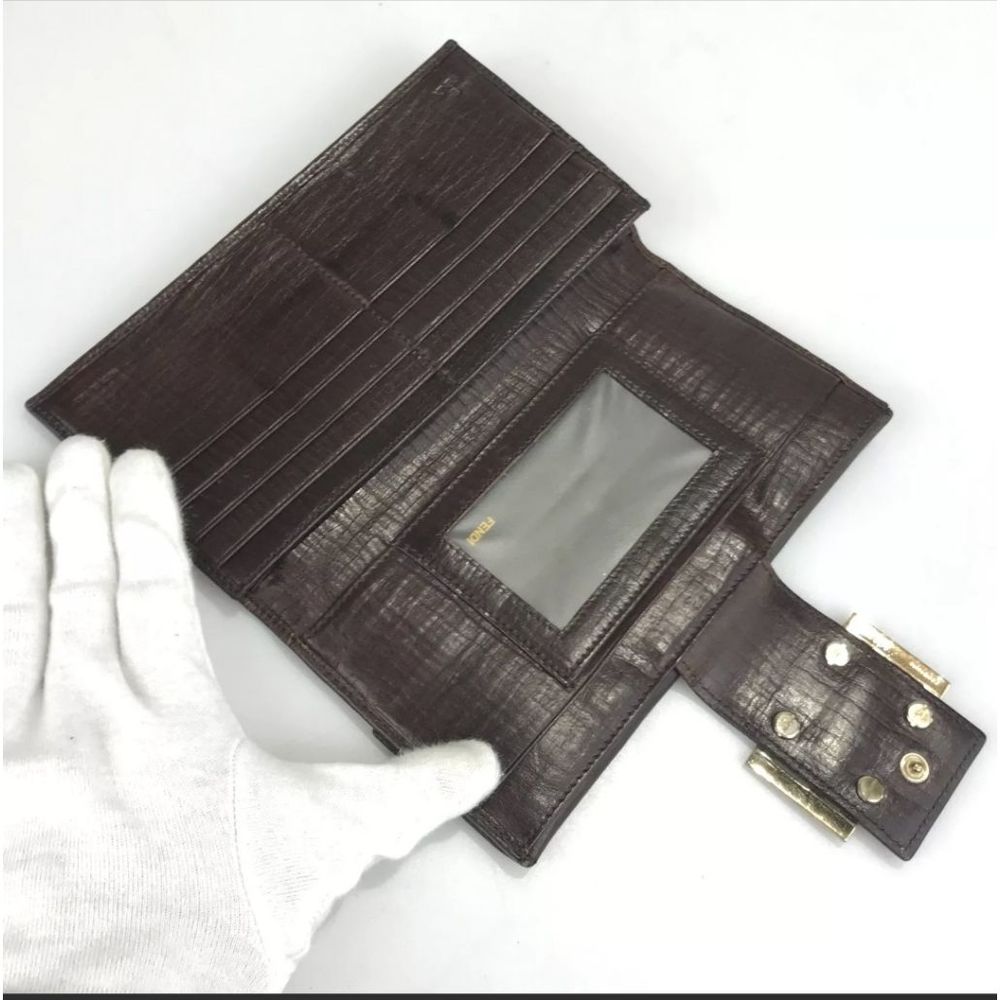 Fendi Wallet Bi Fold Zucca Pattern Canvas 2289 8m… - image 6